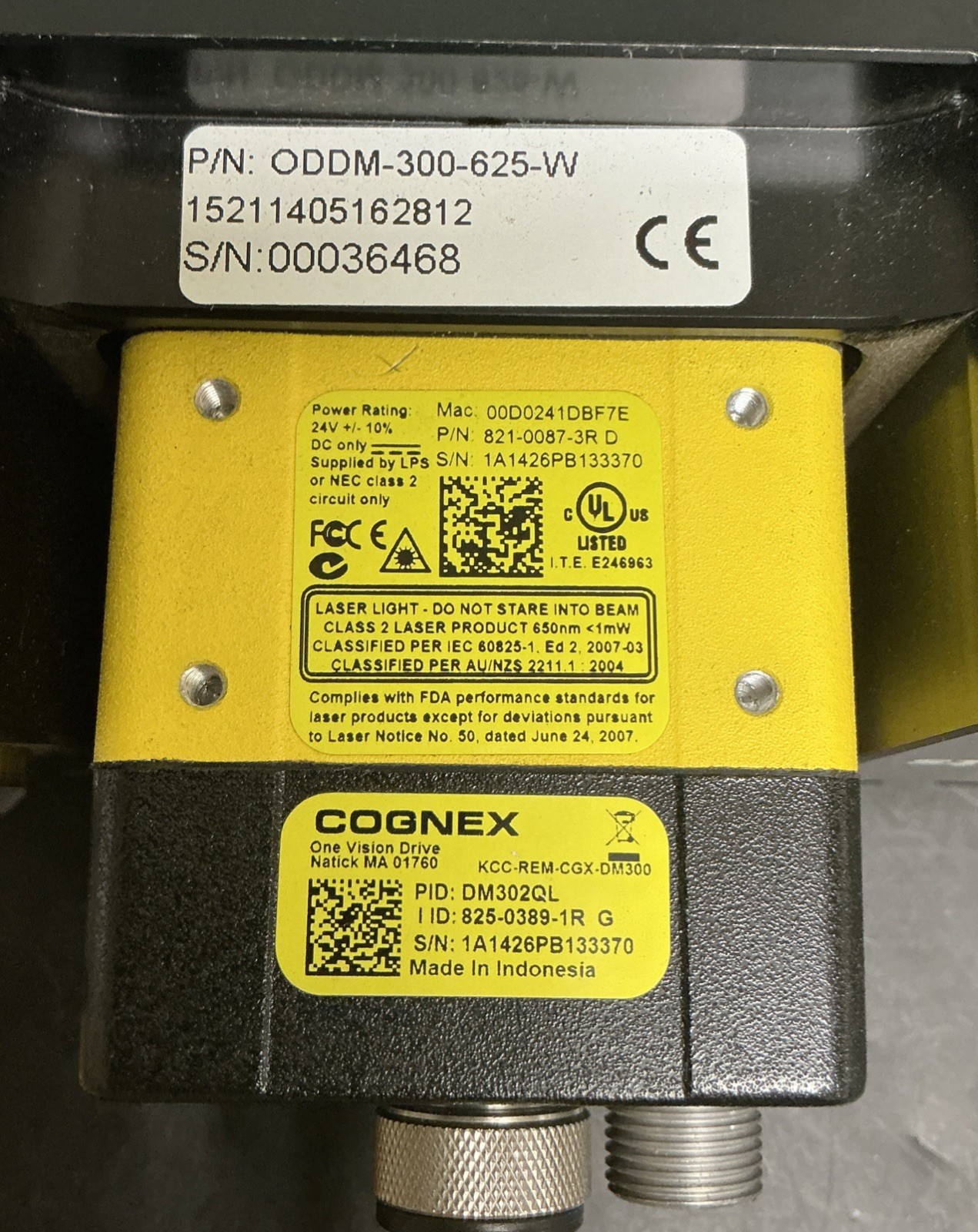 Cognex Smart Vision Lights ODDM-300-625-W with DM302QL Reader KCC-REM-CGX-DM300