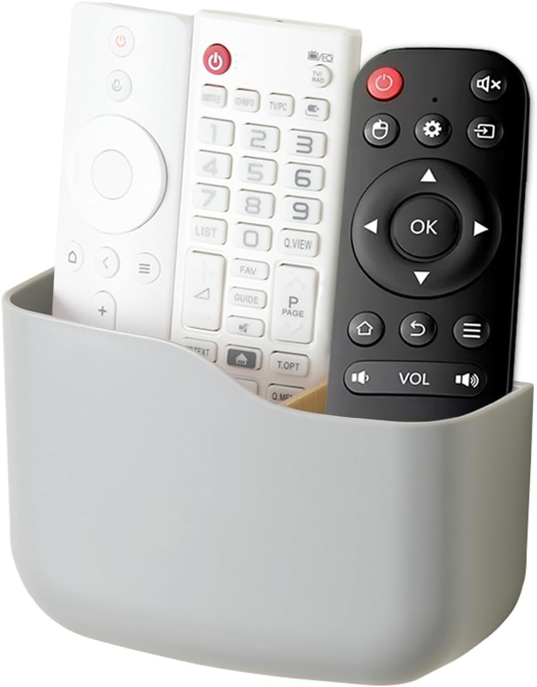 SUNFICON Adhesive Remote Control Holder Universal TV 1PC, Gray