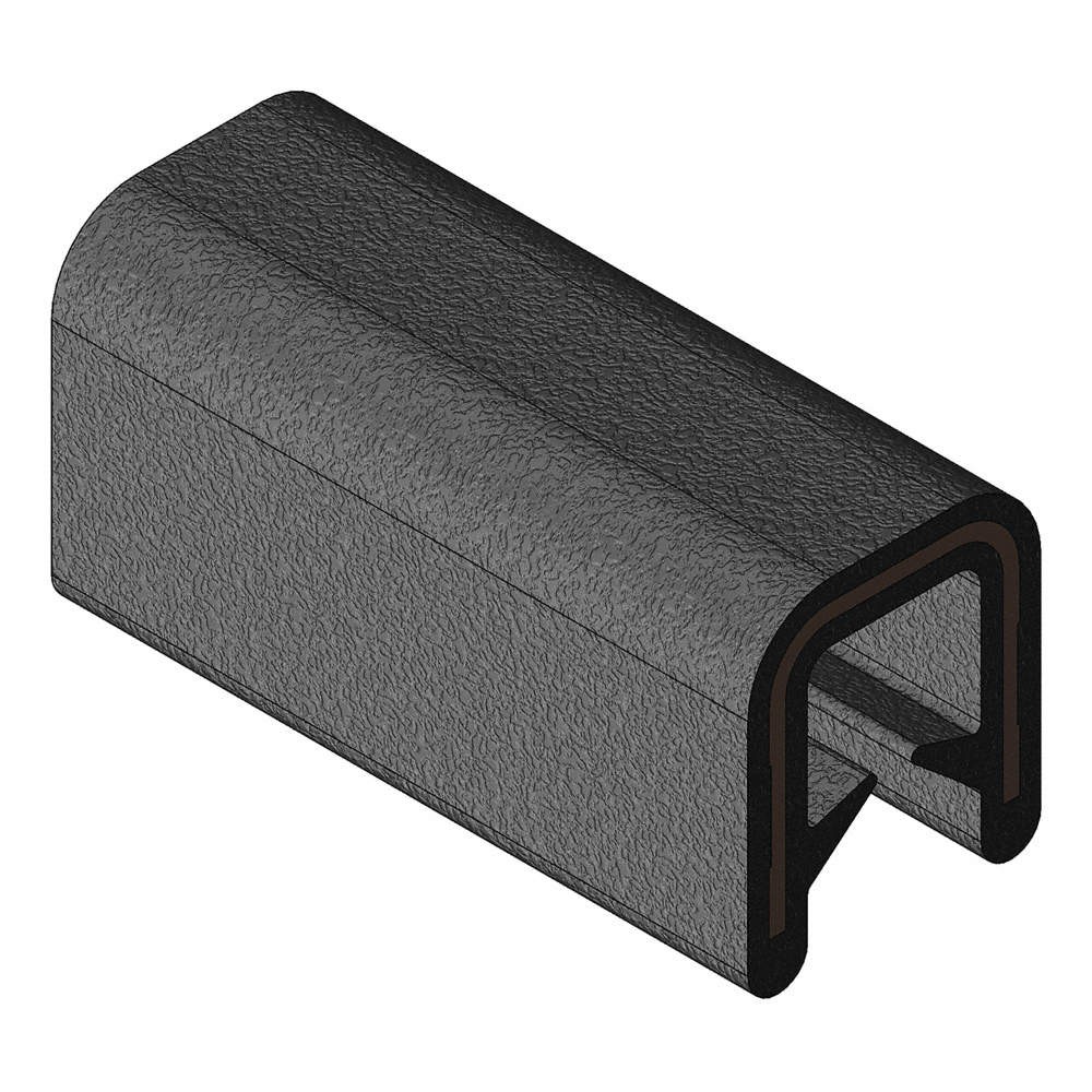 TRIM LOK INC 750B2X1/8-100 Edge Trim,Alum Clip,0.3 In W,100 Ft 10H782