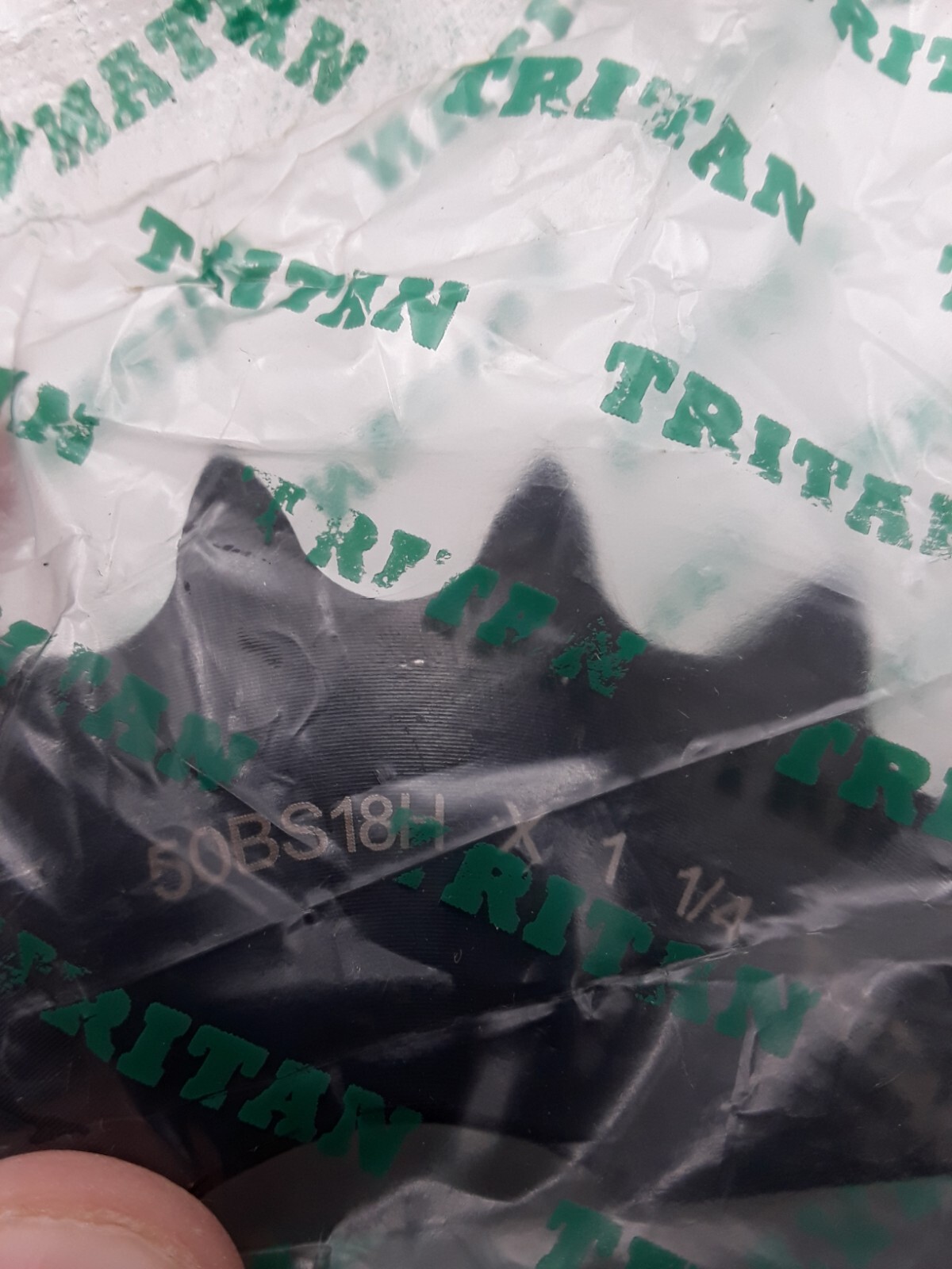 TRITAN 50BS18H X 1 1/4 Sprocket,5/8in,1 1/4in, 18 Teeth, Open Box/New