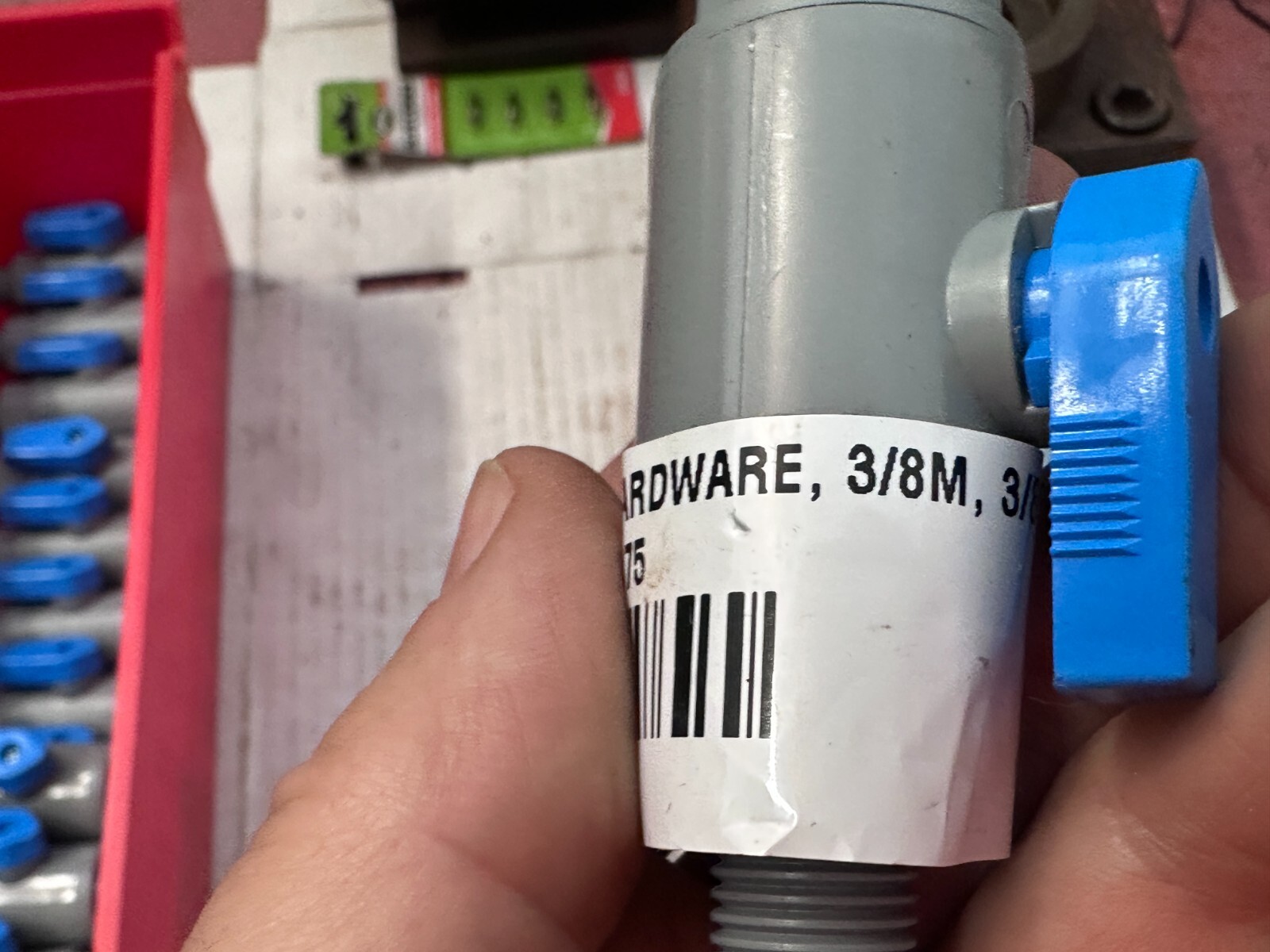 3/8″ MNPT x 3/8″ FNPT Series 638 Straight PVC Ball Valve w/ Buna-N (Lot of 12)