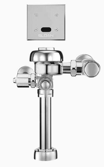 Sloan 1.28 GPF Exposed Sensor Hardwired Water Closet Flushometer – Chrome