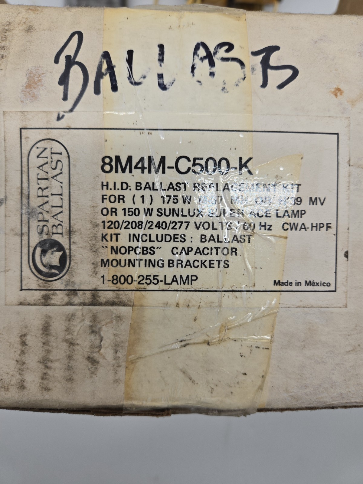 CEW Spartan Ballast 8M4M-C500-K 175 Watts MH M-57 H-39 MV 120-277V
