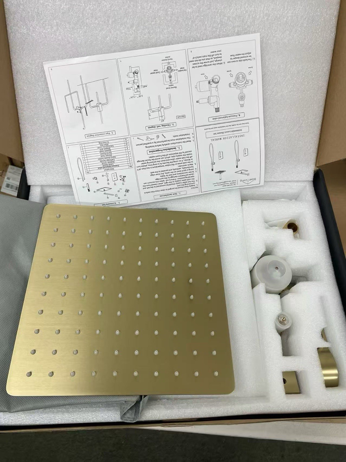 1-Spray Patterns with 2.5 GPM 10 in. Wall Mount Dual Shower Heads