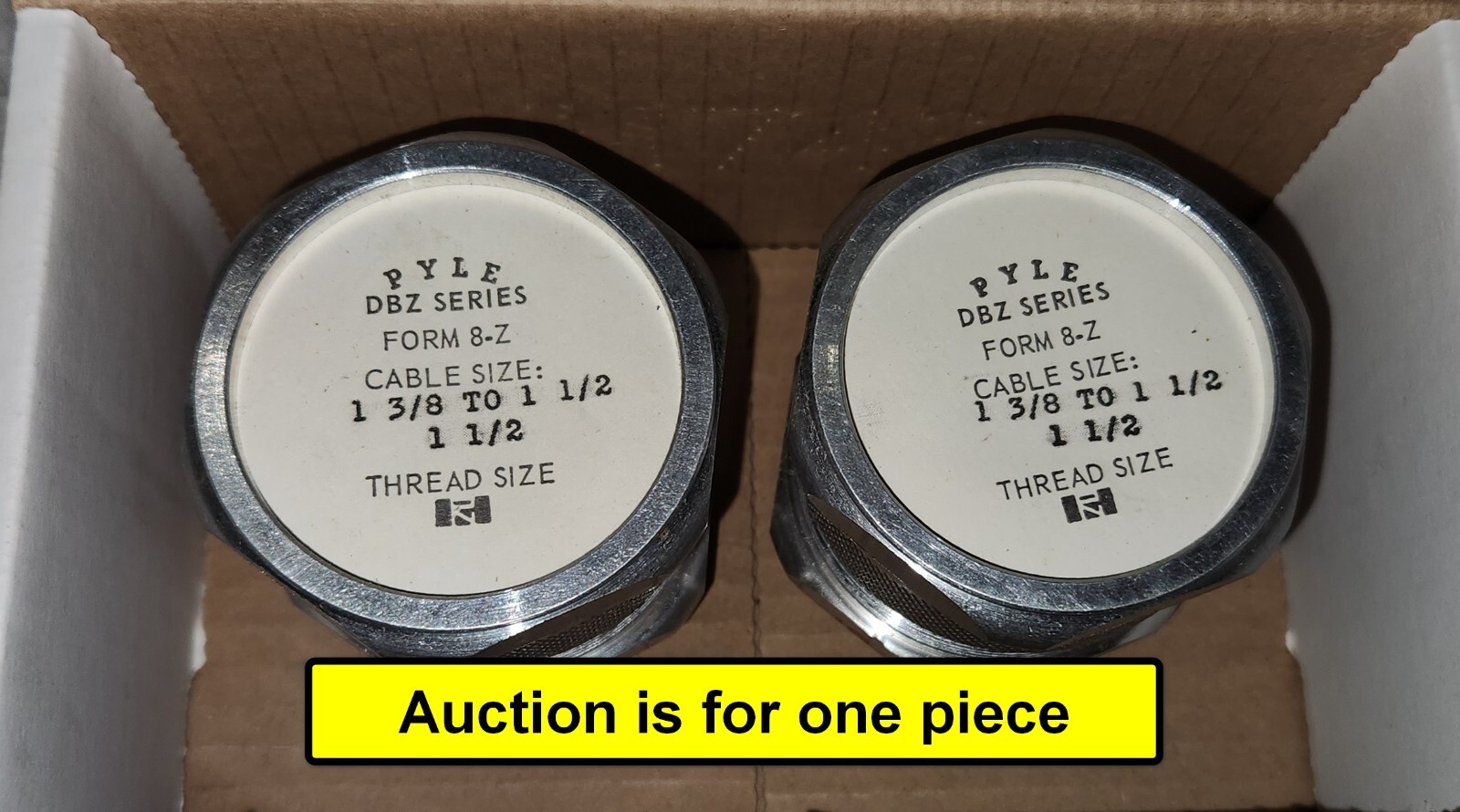 (1) Pyle Form 8Z Strain Relief DBZ Series 1-3/8 – 1-1/2″ (29186 G3B)