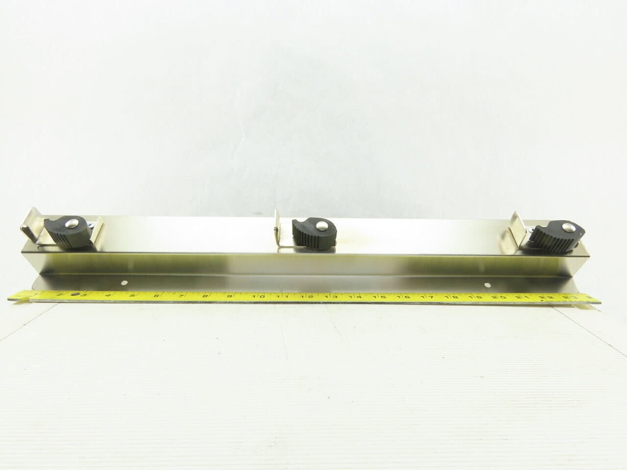 Lab Safety Supply 333SS 24″ Stainless Steel 3 Spot Broom Mop Holder Wall Hook