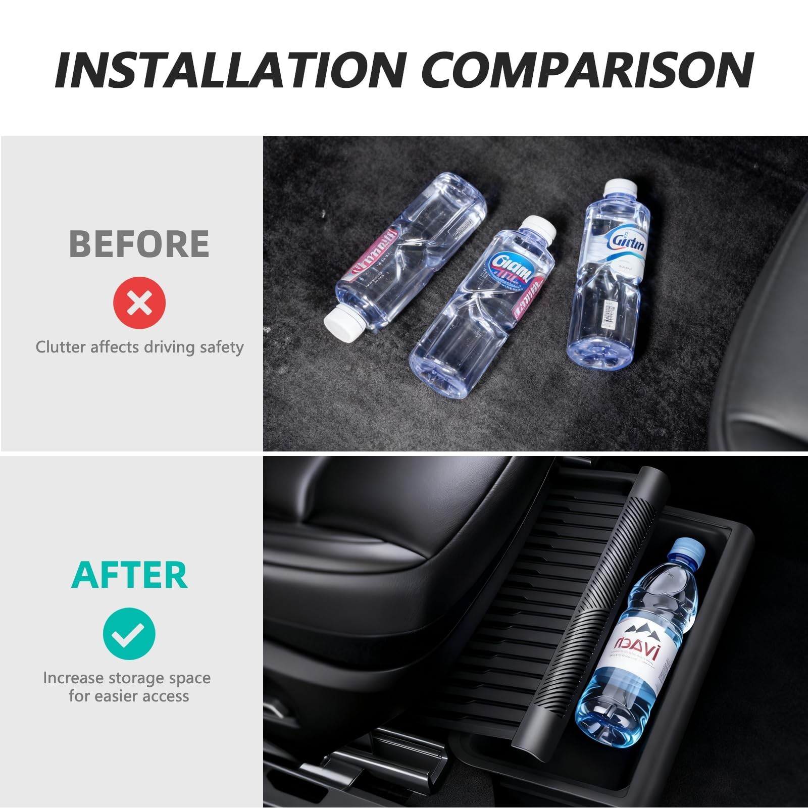 Upgraded Under seat Storage Tray with Lid for Tesla Model Y Juniper 2026, Hid…