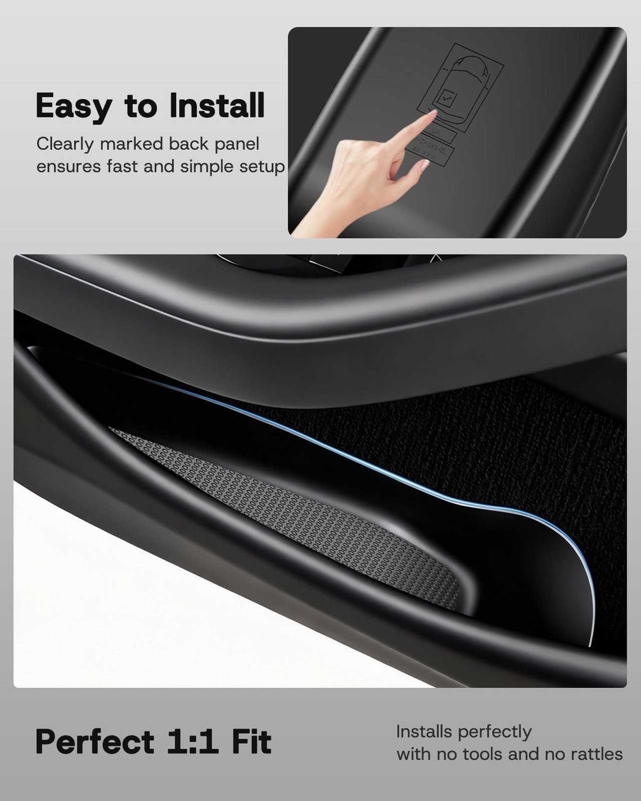 2026 Upgrade Door Side Storage Box for Tesla Model Y Juniper, [Rear Door Emer…