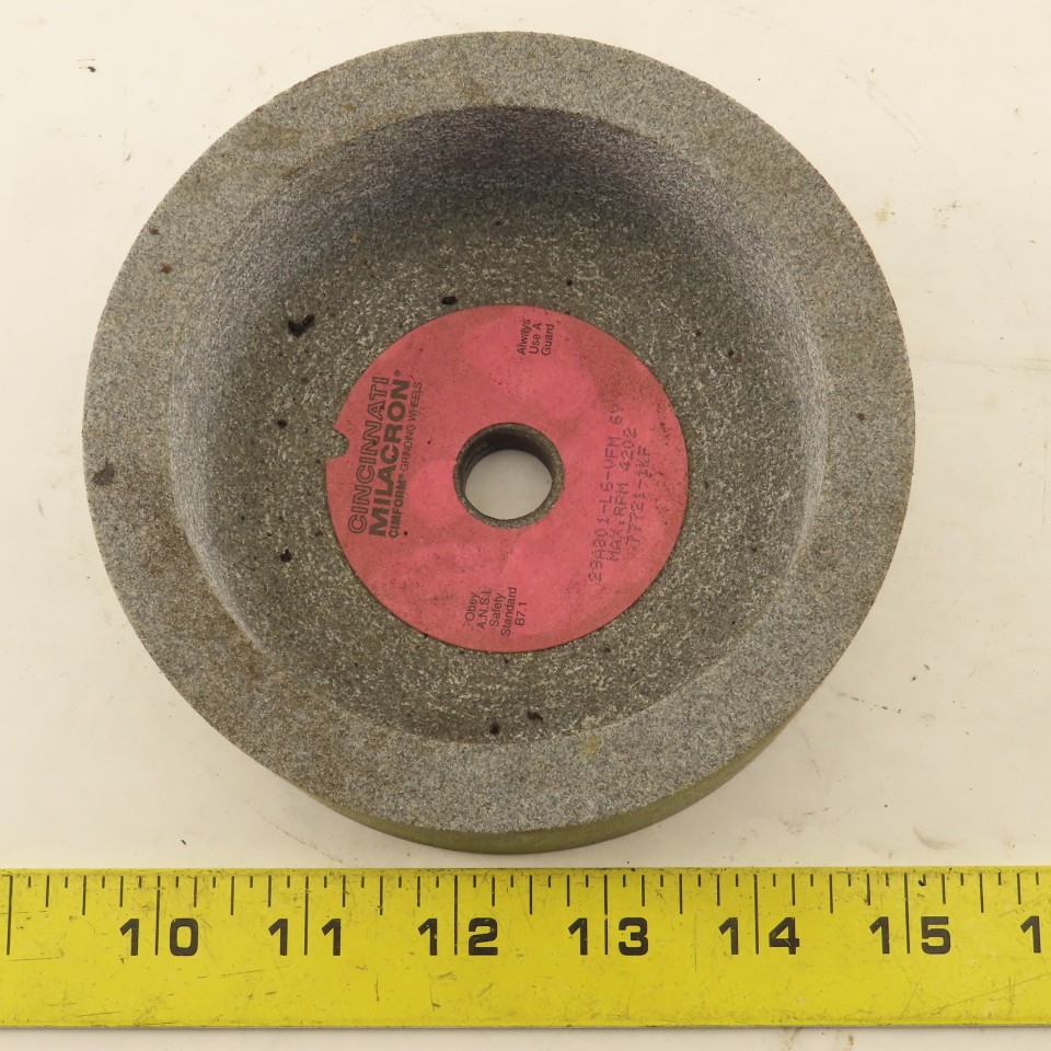 Cincinnati Milacron 29A80-L6-VFM 6Y 5″ Dia. x 2″ Wide Grinding Wheel 4202 Rpm