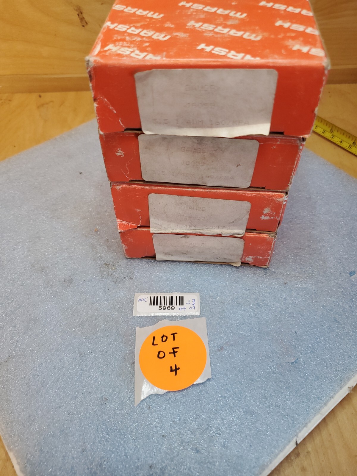 MARSH/BELLOFRAM J8052 0-160 PSI GAUGE 1/4″ NPT LOT OF 4 NEW IN*STOCK SHIPS TODAY