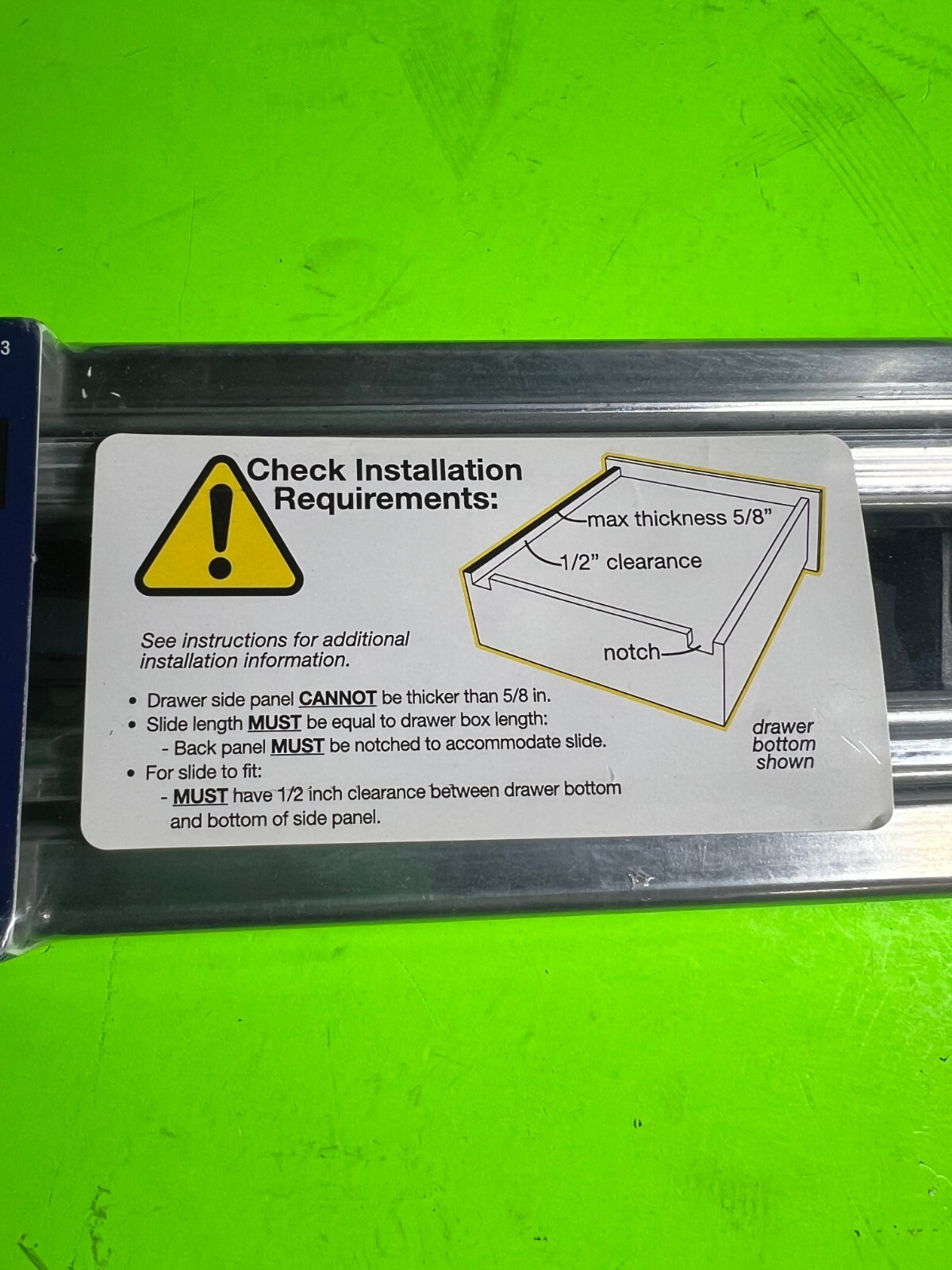 Everbilt 21″ Full Extension Undermount Soft Close Slide Set 1002 782 613