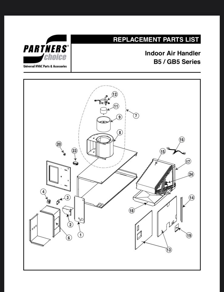 Nordyne 904533 blower Assembly 10X6,1/5,60,230 For B5  GB5 Series Air Handler