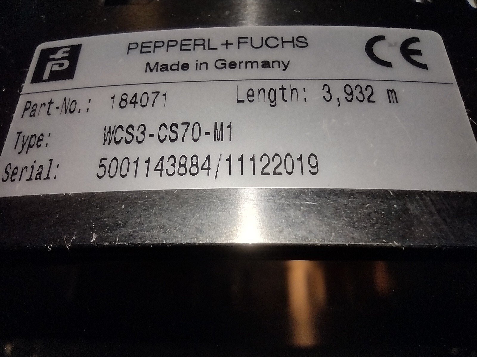 Pepperl+Fuchs 184071 WCS3-CS70-M1 Code Rail, 3.932 Meters