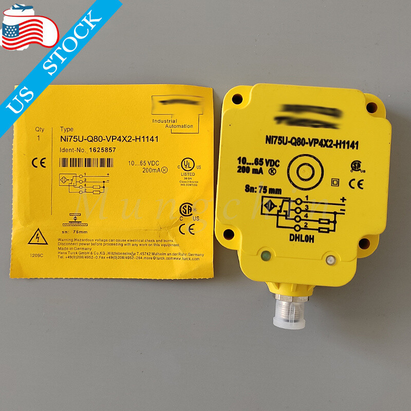 Inductive Proximity Sensor Switch 10-65VDC 75mm For Turck NI75U-Q80-VP4X2-H1141