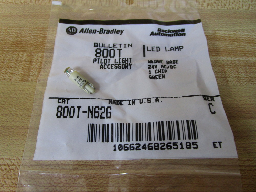 Allen Bradley 800T-N62G LED Cluster Lamp 800TN62G Series C 1 Chip