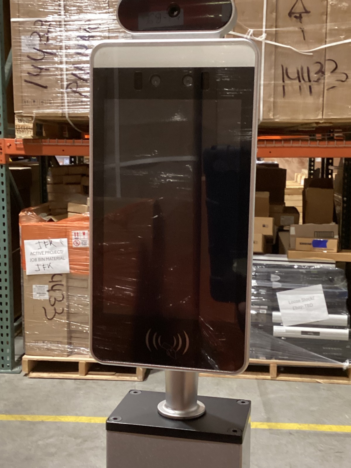 Covid 19 Kiosk W/4ft Stand SKU#: C19TS8F4