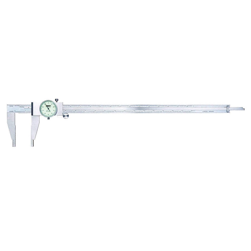 INSIZE 1316-18 Dial Caliper,0-18″ Range,3″ Jaw D,White 409N94