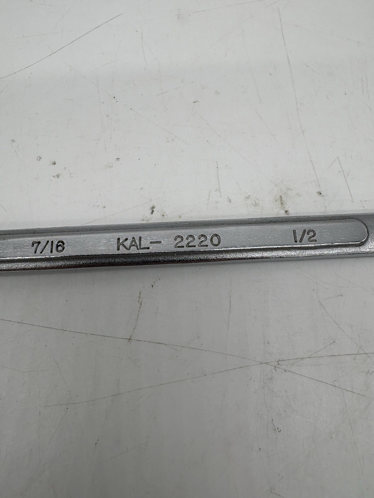 Vintage KAL-2220 Double Box End Offset Wrench 7/16 X 1/2 Chrome Vanadium