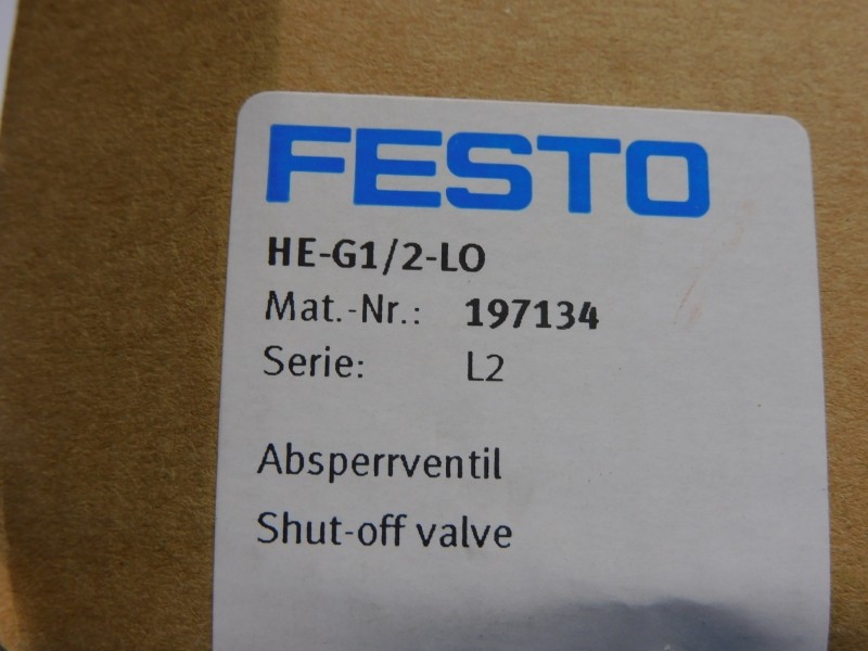 FESTO HE-G1/2-LO 197134 15-150PSI NSMP