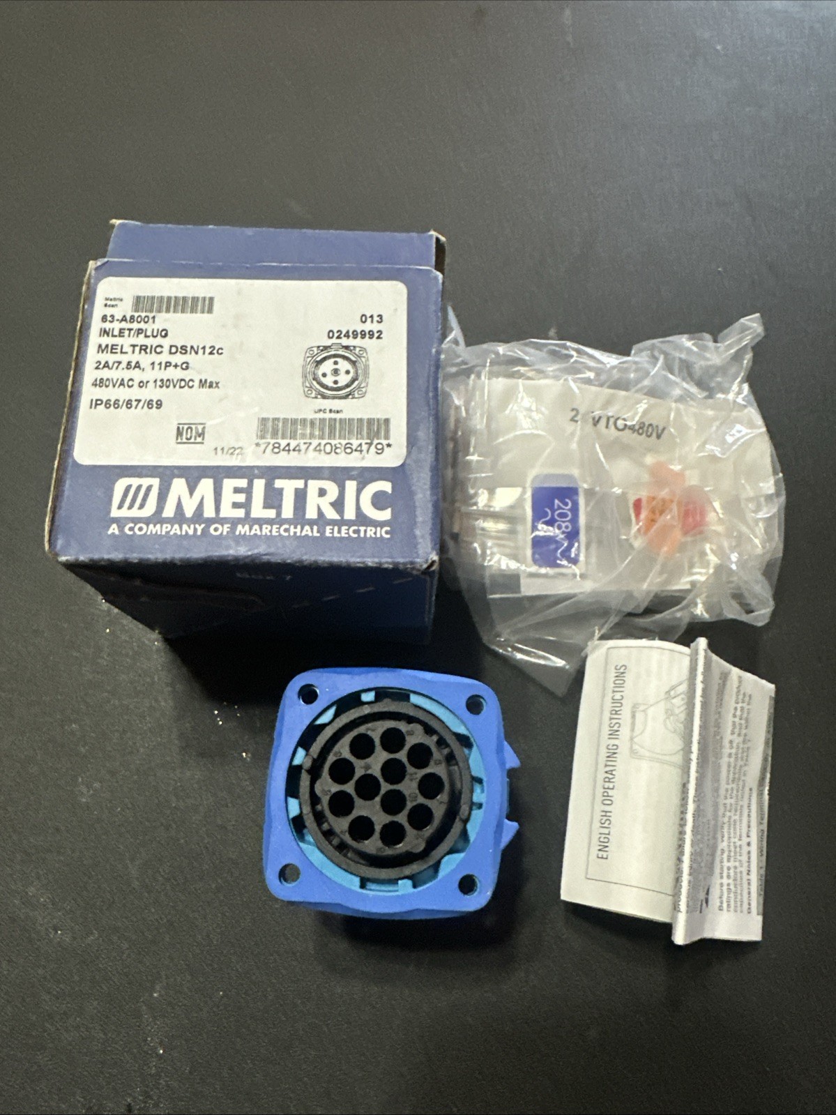 MELTRIC 63-A8001 Inlet Plug 5amp