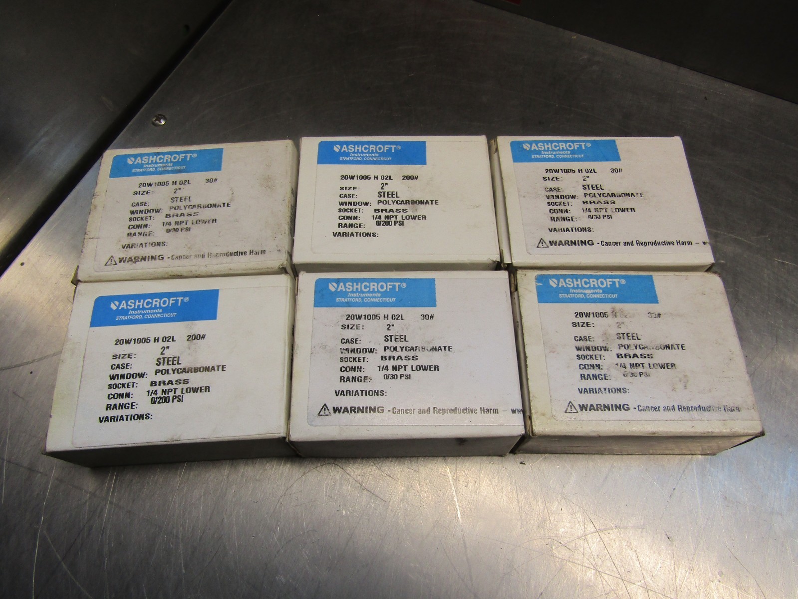 Ashcroft 20W1005 H 02L Gauge 2″ Lot of 6!