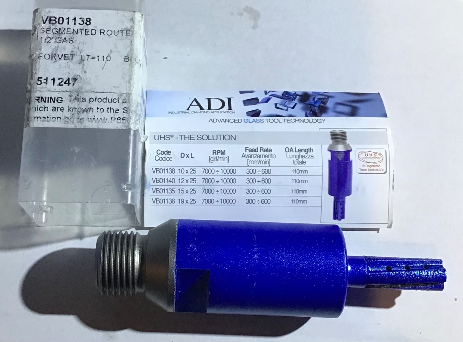 New ADI Segmented Router Dia 10x 25mm #VB01138 ****Free Shipping***