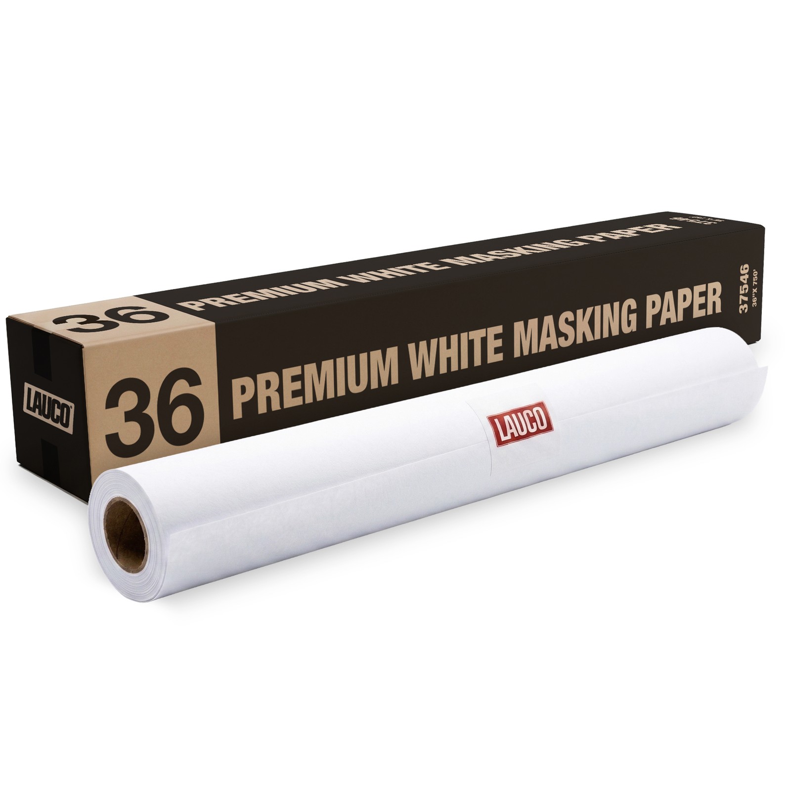 LAUCO White Masking Paper Automotive Painters Multi-Purpose 36” x 9000” (750′)