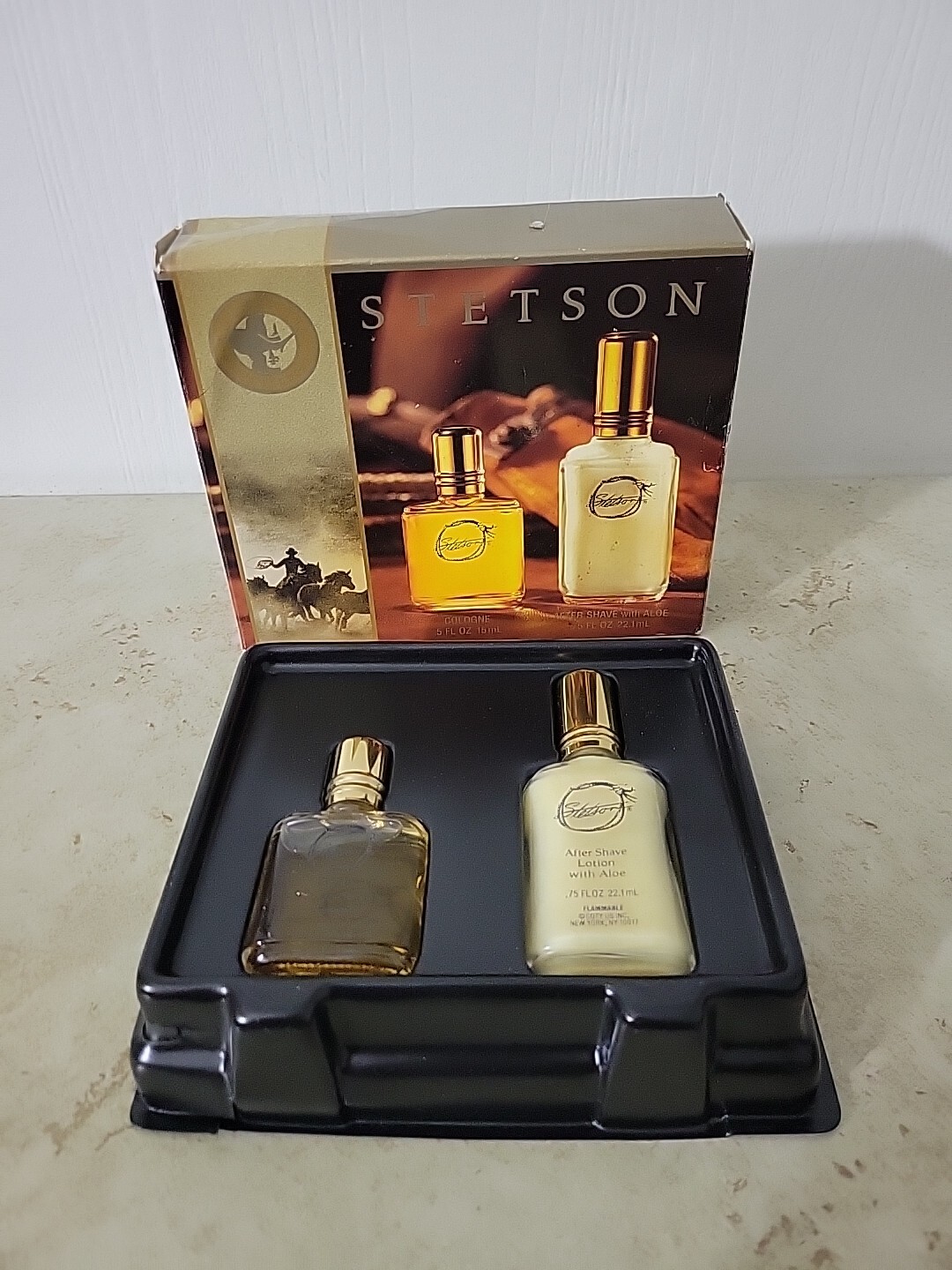 STETSON COLOGNE .5 FL OZ AND AFTER SHAVE .75 FL OZ