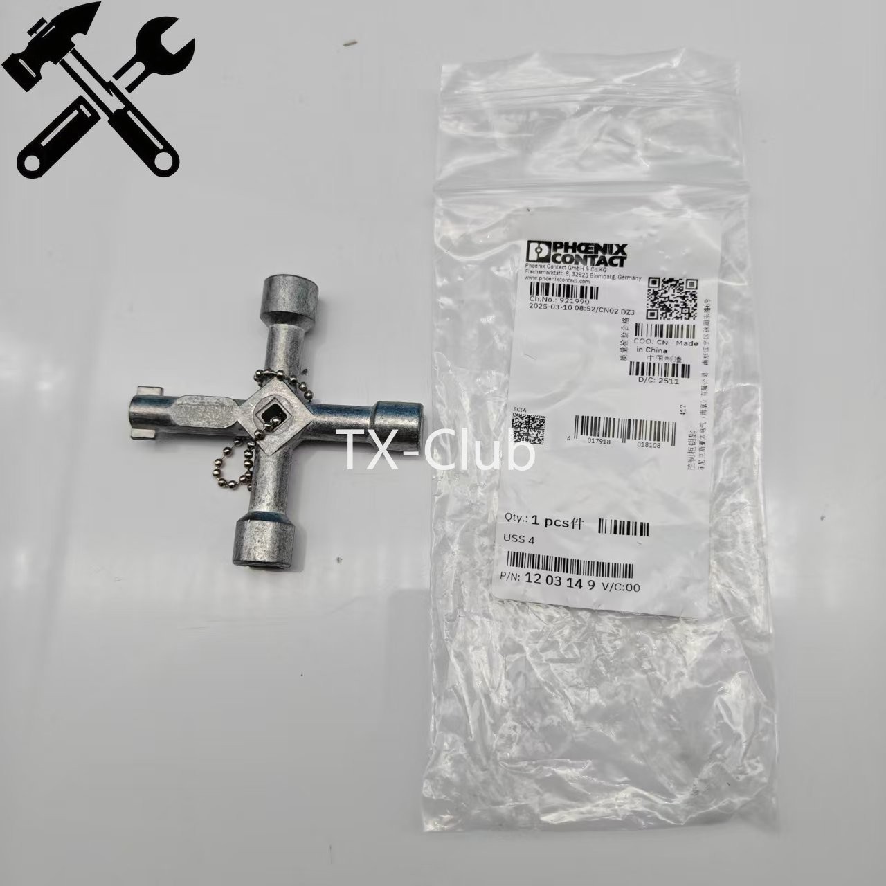 1 PCS New phoenix contact USS 4 1203149 Control cabinet key USS41203149