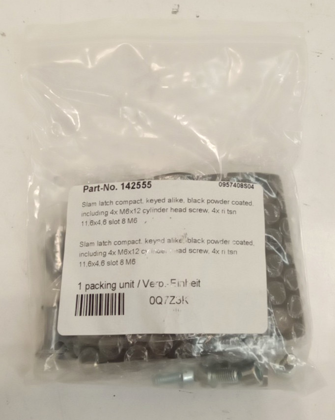 McMaster Carr 5537T531 T-Slot Frame PushToClose Lock w/Handle for 30mm High Rail