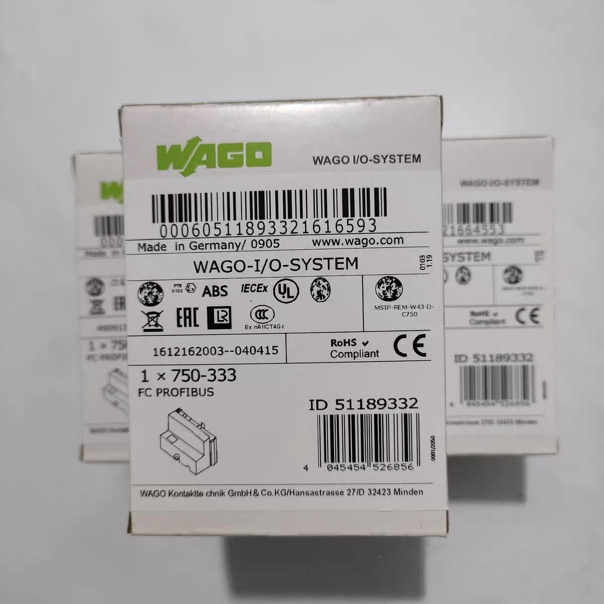 NEW SEALED WAGO 750-333 I/O-SYSTEM PROFIBUS DP/V1 FBC