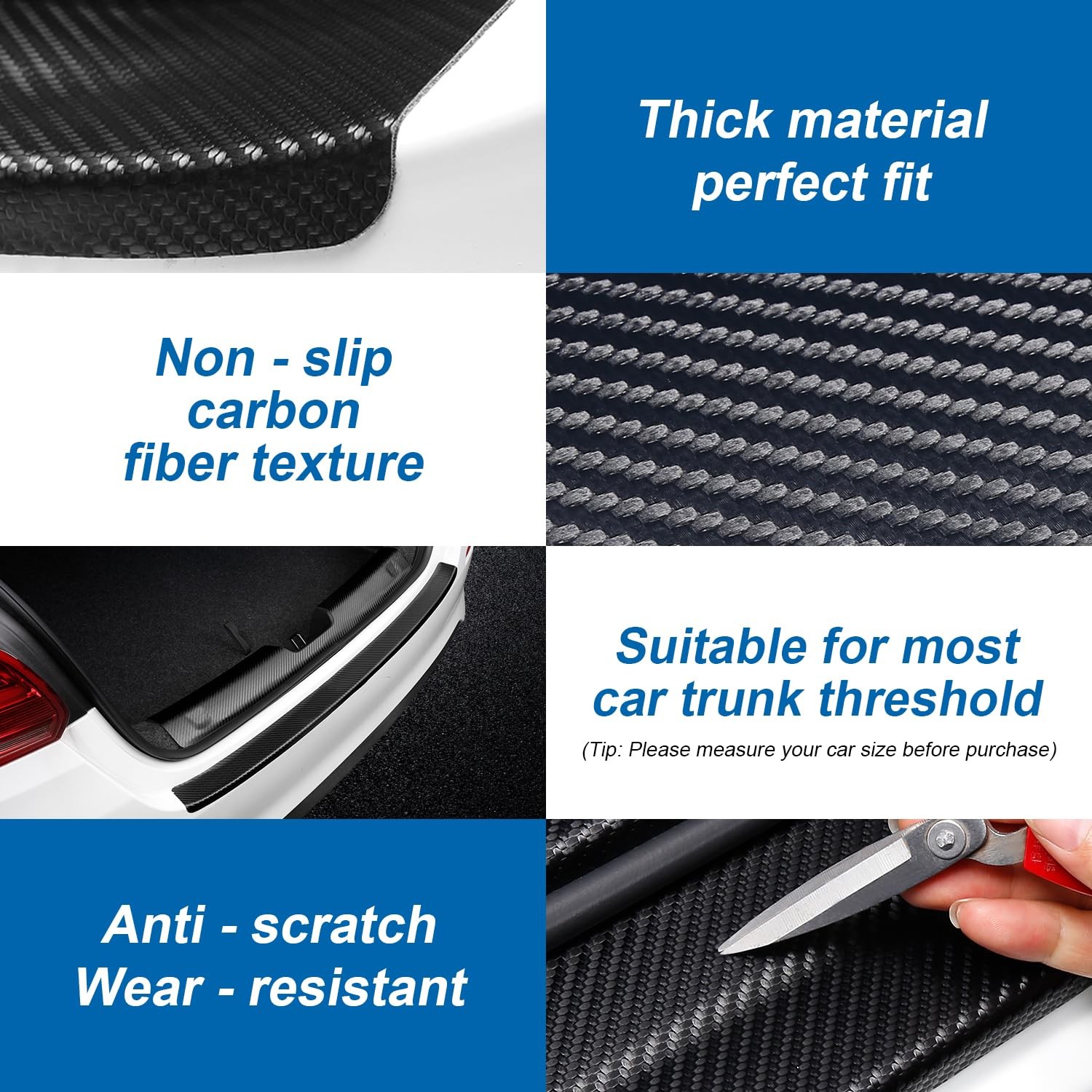 Moteloor Universal Rear Bumper Protector (40×3.54 in)