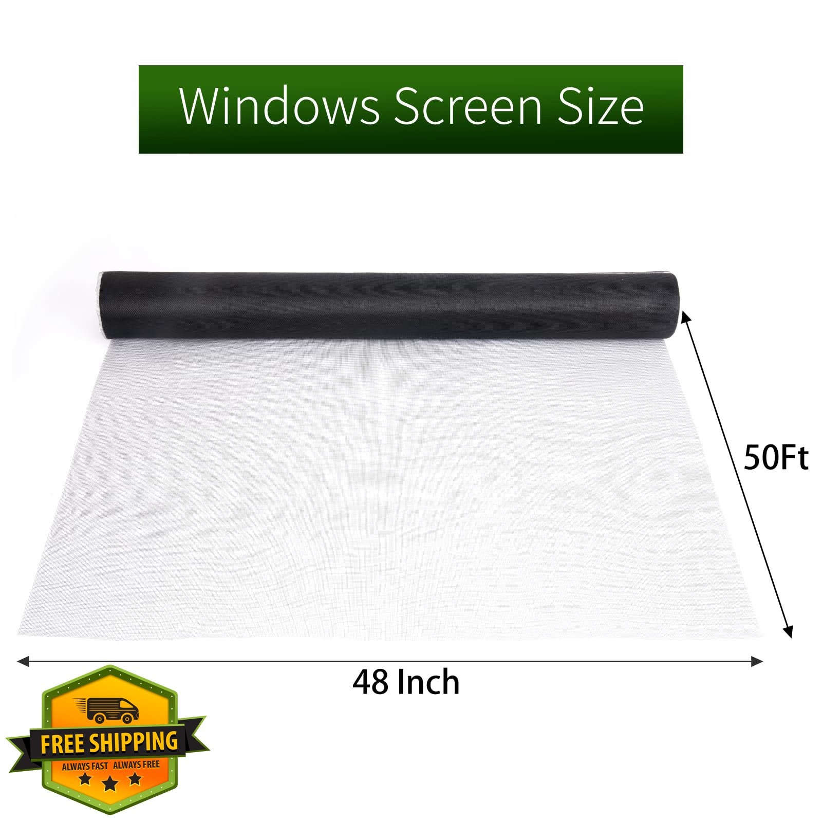 KAKO Window Screen Black 48″x50′