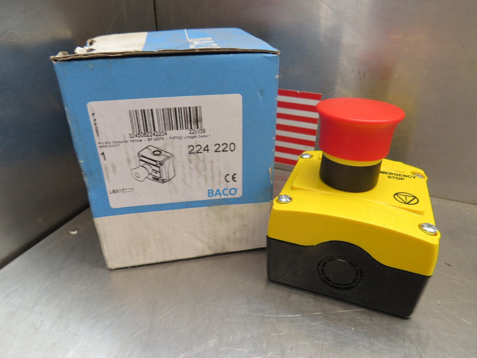 Baco LBX15302 Emergency Stop Push Button 224 220