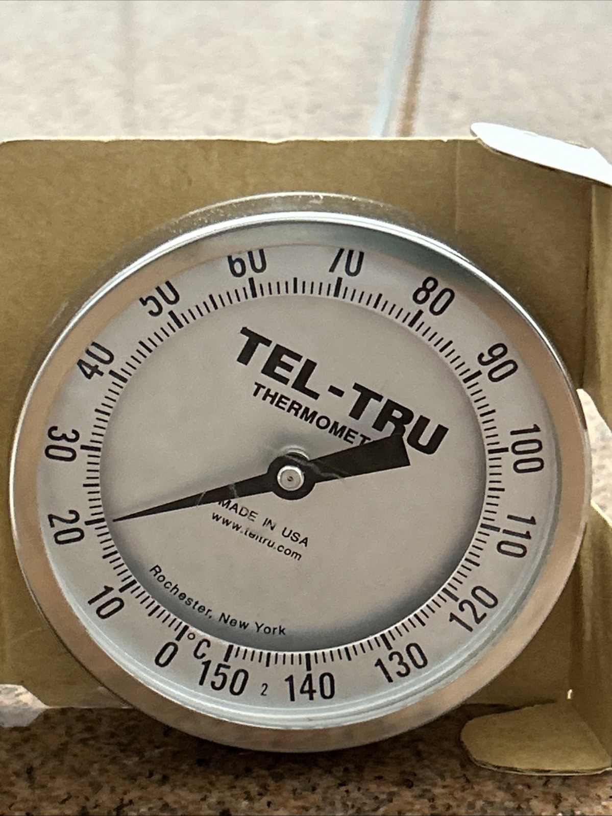 TEL TRU Industrial S/S Thermometer AA475R 1/2” NPT Fast Shipping + Warranty