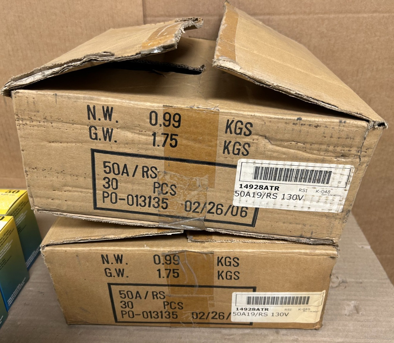Eiko 50W Rough Service Light Bulb 2 Pack 130V 50A/RS