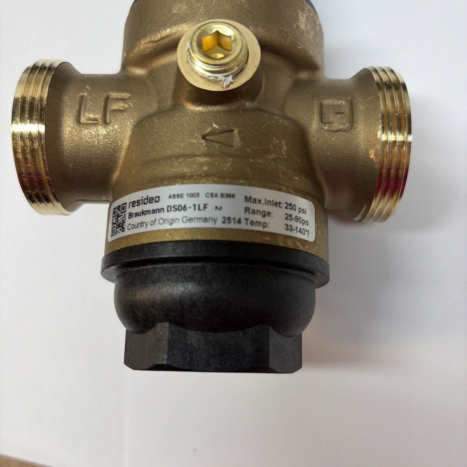 Resideo Braukmann 1″ Dialset PRV Double Union NPT DS06-102-DUT-LF/U