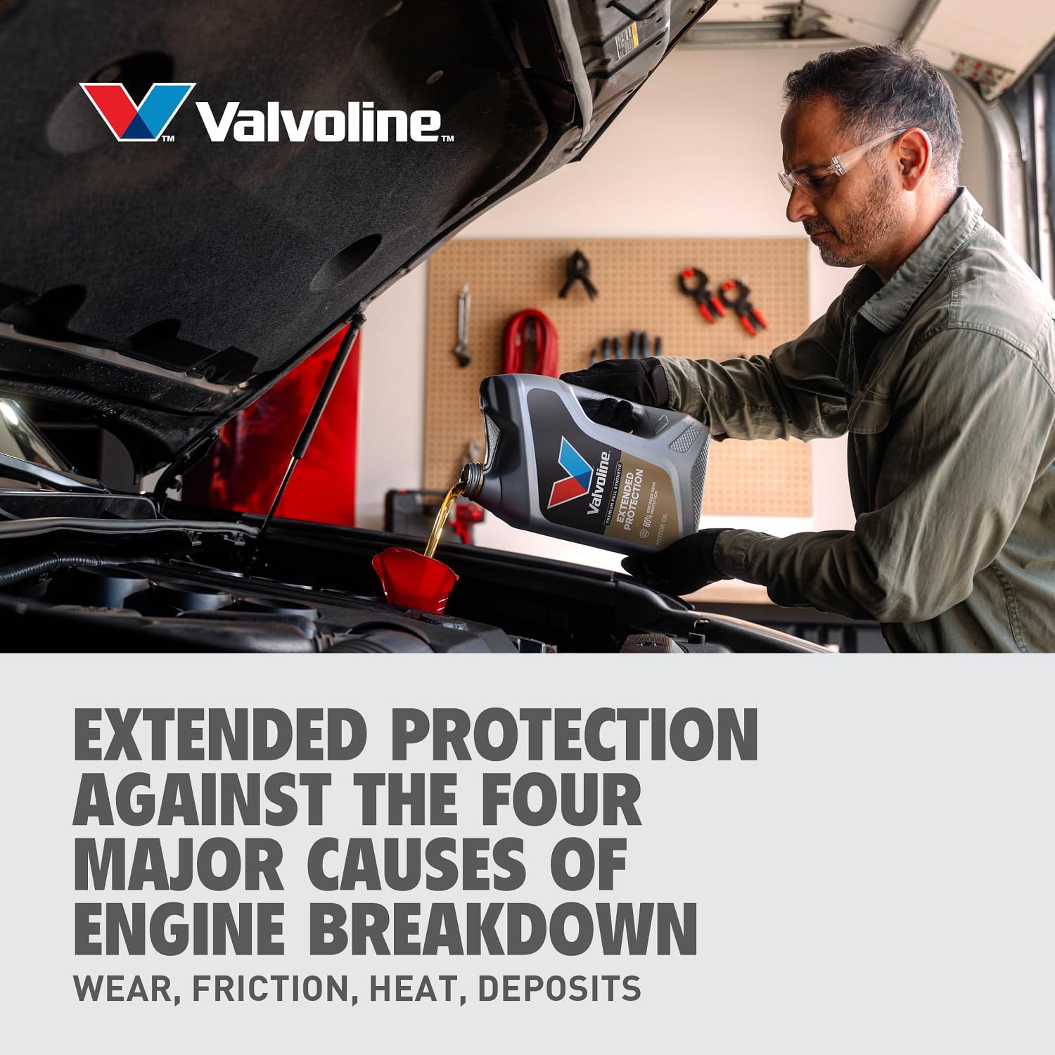 Valvoline Extended Protection Full Synthetic Motor Oil SAE 0W-20 5 5 QT, Gold