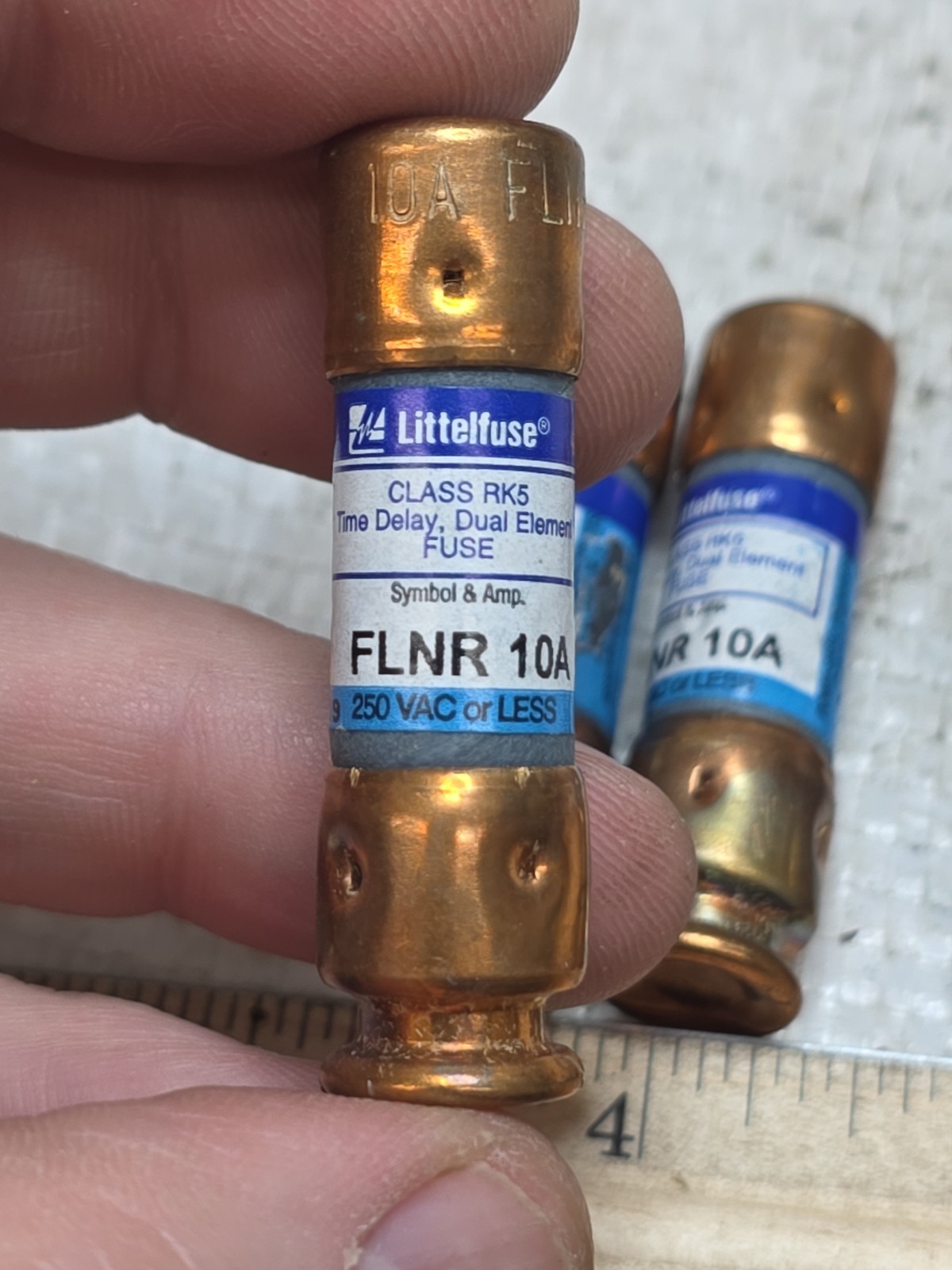 Littelfuse FLNR 10A (Lot of 5 PCS) 10Amp Class RK5 Time Delay Fuse 250VAC-New N