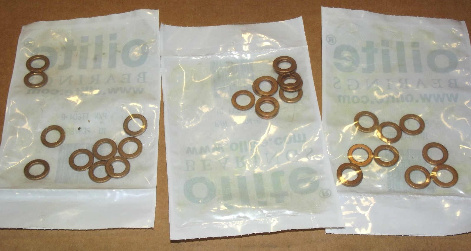 Oilite TT604-B Thrust Washer 3/8 in Bore, Bronze, SAE 841, 5/8 in OD x 0.062 in