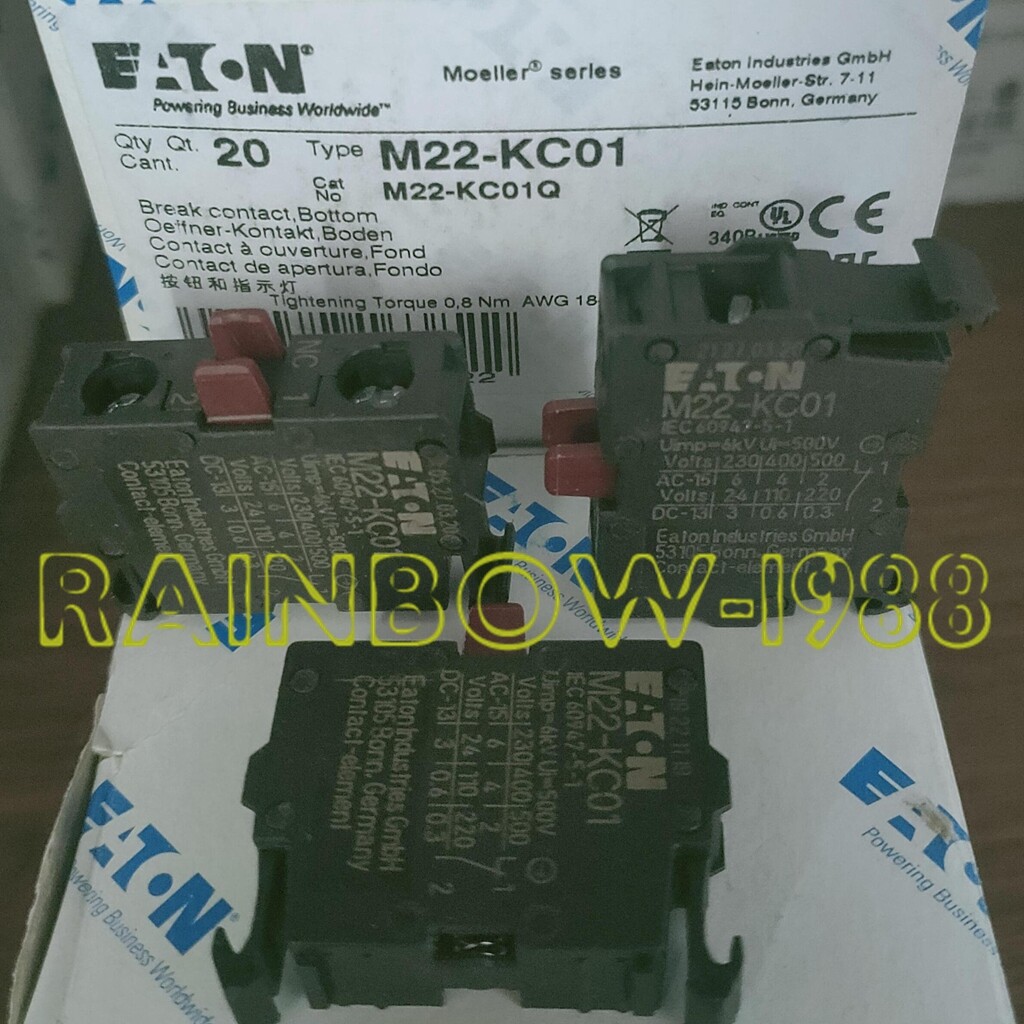 20PC/BOX FOR Eaton Moeller auxiliary contact Circlip type M22-KC01