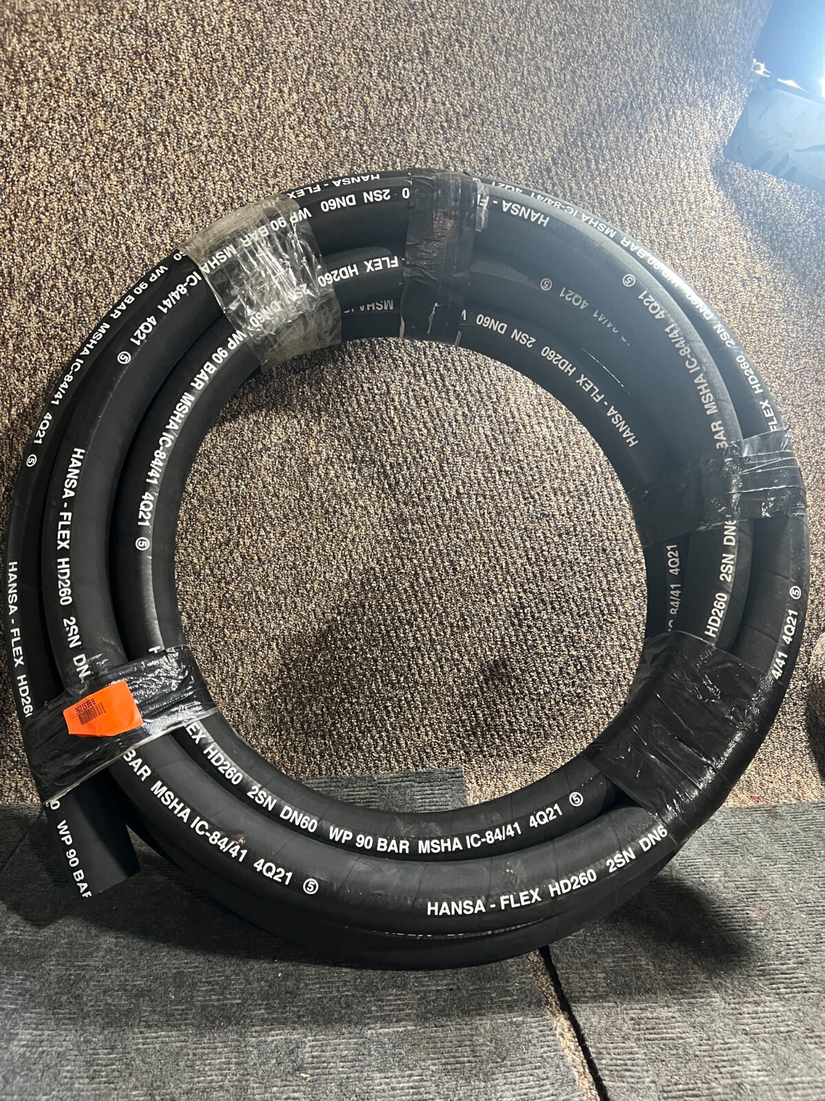 HANSA-FLEX Braided Hose 25FT HD260 2SN DN60 WP 90 BAR MSHA IC-84/41
