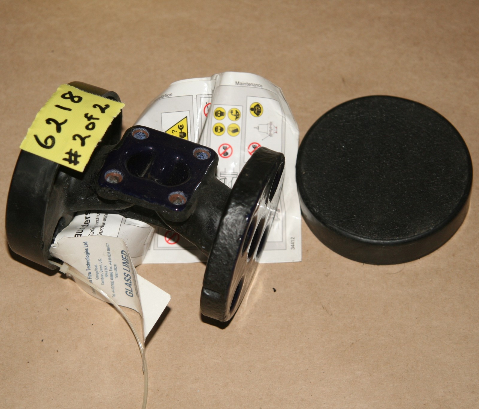 Saunders Alfa Laval glass-lined diaphragm valve DN20 3/4″ inch PN16 NEW
