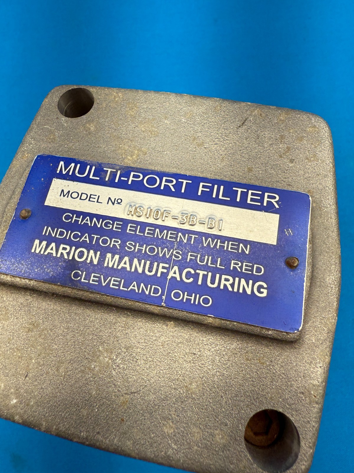 Marion Manufacturing MS10F-3B-B1 Multi-Port Filter Assembly