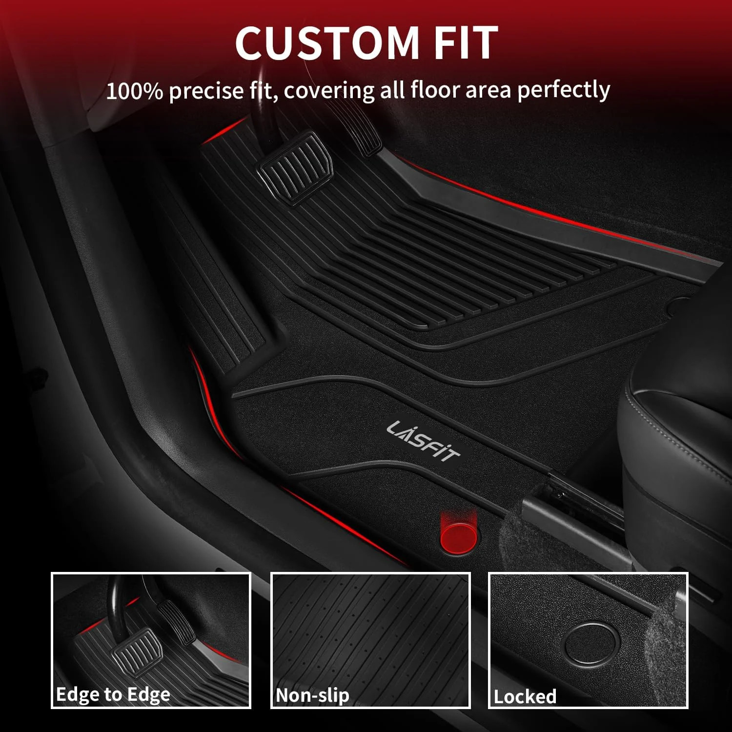 LASFIT Trunk Mats Fit for Tesla Model X & Model X Plaid 6 Seater / 7 Seater 2025