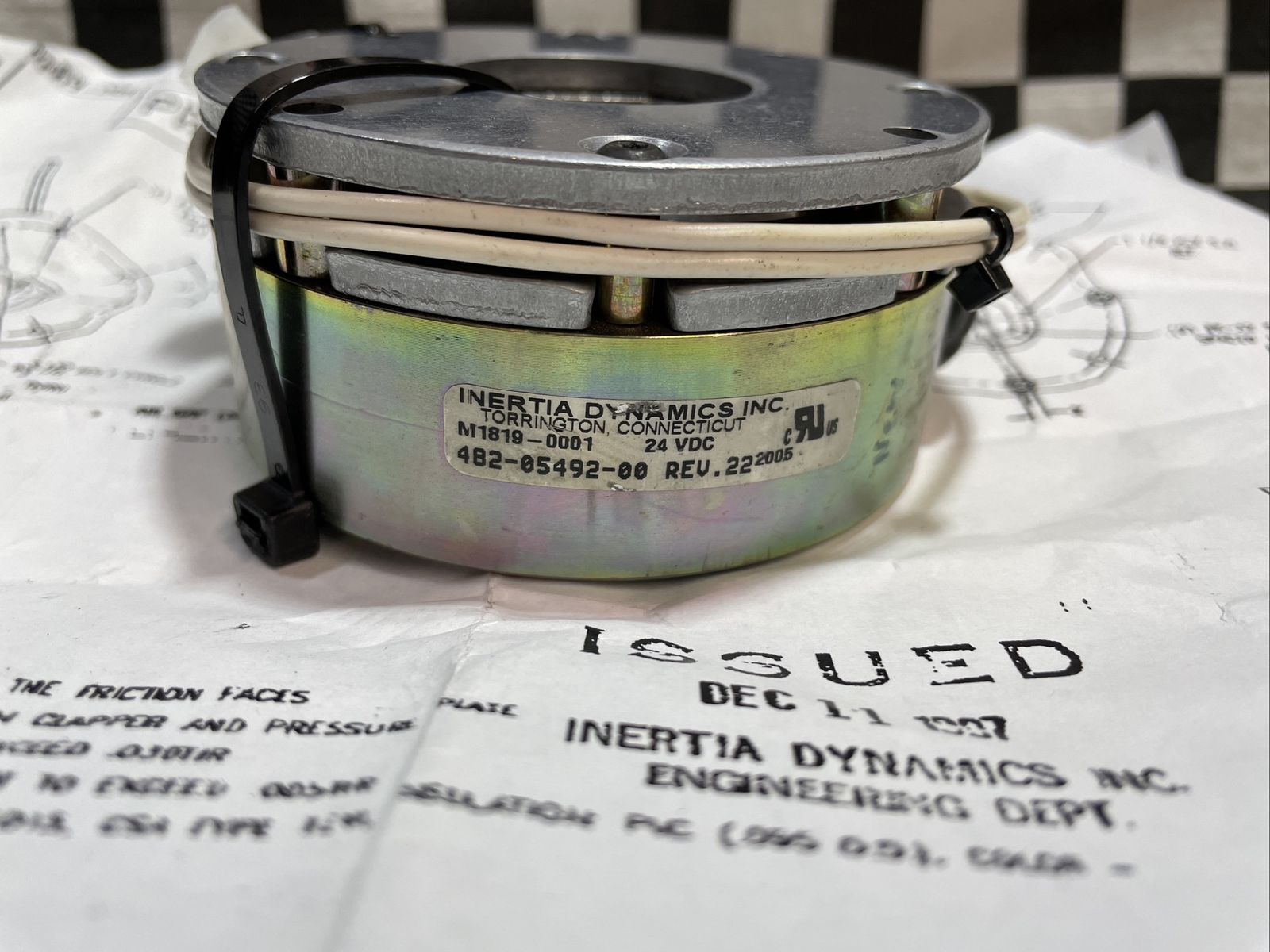 Brakes Inertia Dynamics M1819-0001, Spring Applied Brakes, 24 VDC, BOX A #129P19