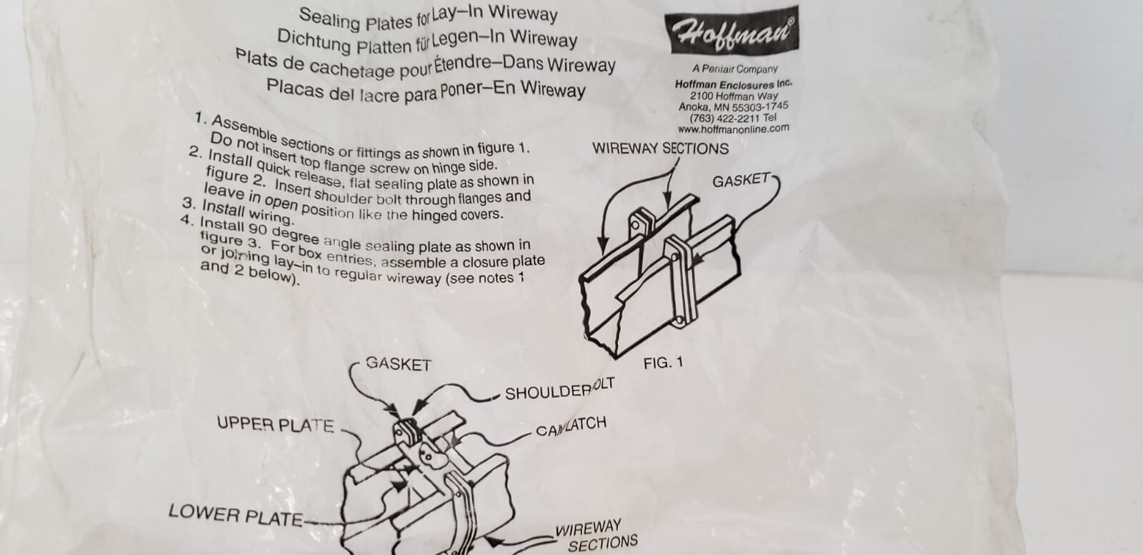 HOFFMAN F22LSGQR FLAT QUICK RELEASE SEALING PLATE, 2-1/2 x 2-1/2″ (LOT OF 2) NIB