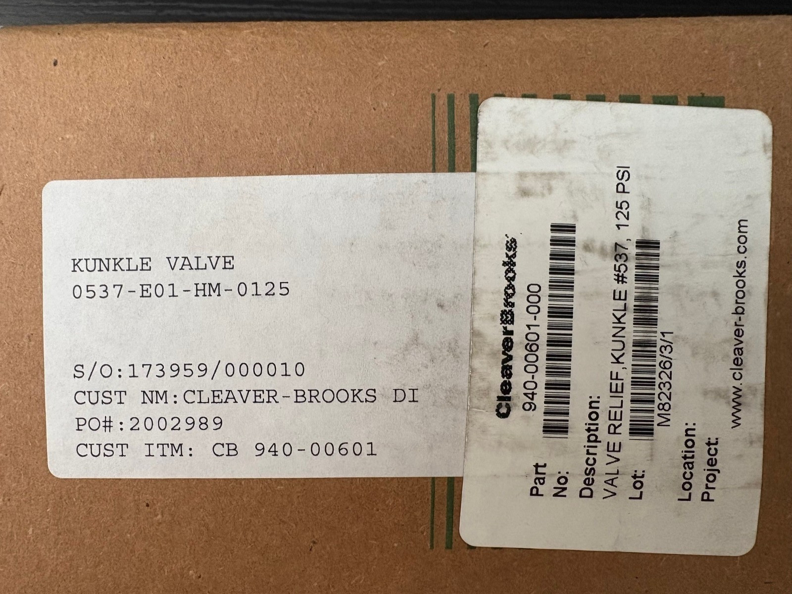 Kunkle Safety Relief Valve 5,257,510 BTU/HR 125 PSI 1″ X 1-1/4″ 0537-E01-HM