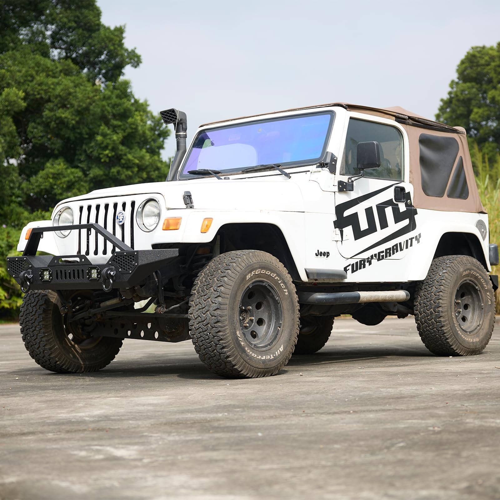 Garvee Front Bumper Compatible with Wrangler TJ 1997-2006 (2/4 Doors), Full W…