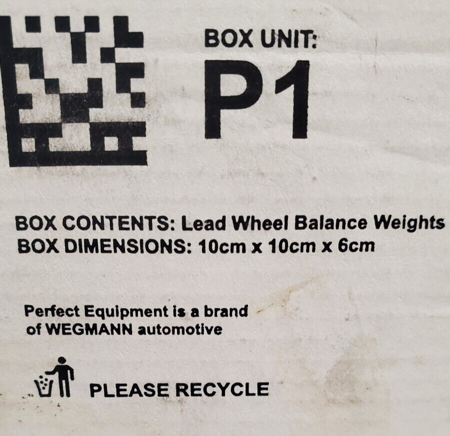 PERFECT EQUIPMENT FN020 LEADS WHEEL BALANCE WEIGHT PK25 10CM X 10CM X 6CM